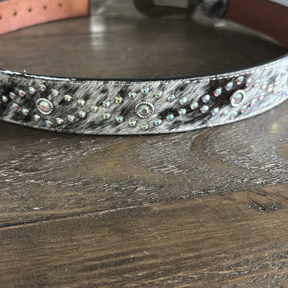 Ranger Belt Company Geniune Leather & Cowhide Embellished Size 36 Belt - Picture 11 of 11